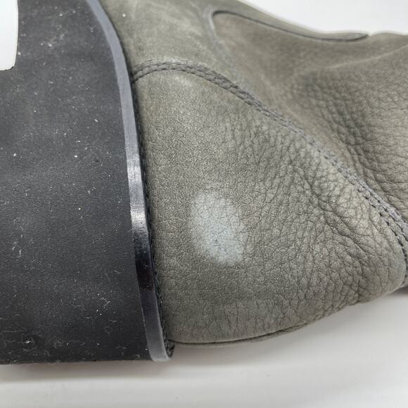 Paul Green Women's Newbury Suede Gray Leather Wedge Chunky Heeled Boots Size 7 - Picture 12 of 12